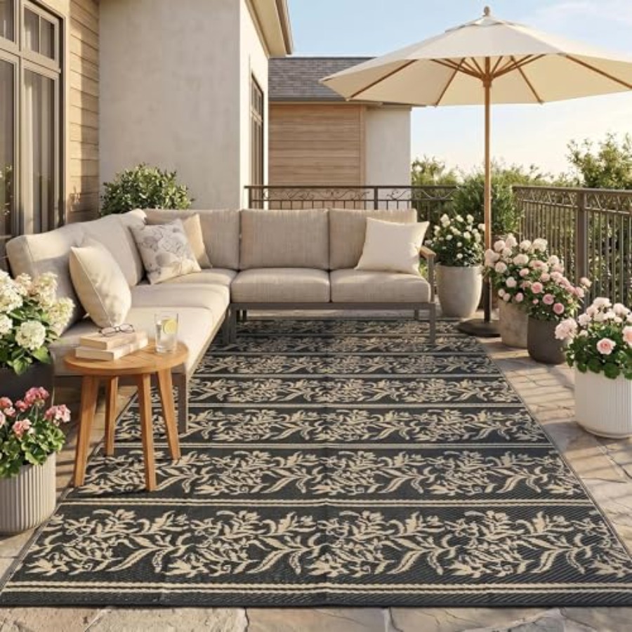 Outdoor Camping Rugs 9X12 - Outdoor Rugs 9x12 Waterproof Reversible Boho