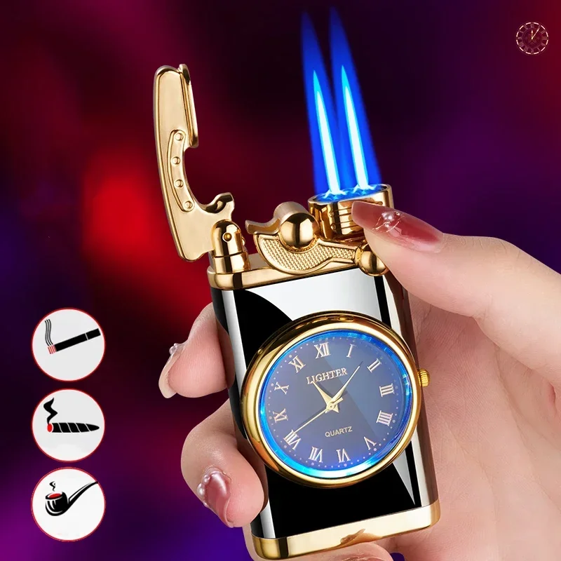 Outdoor Windproof Lighter - Windproof Gas Lighter Wrist Watch Cigar