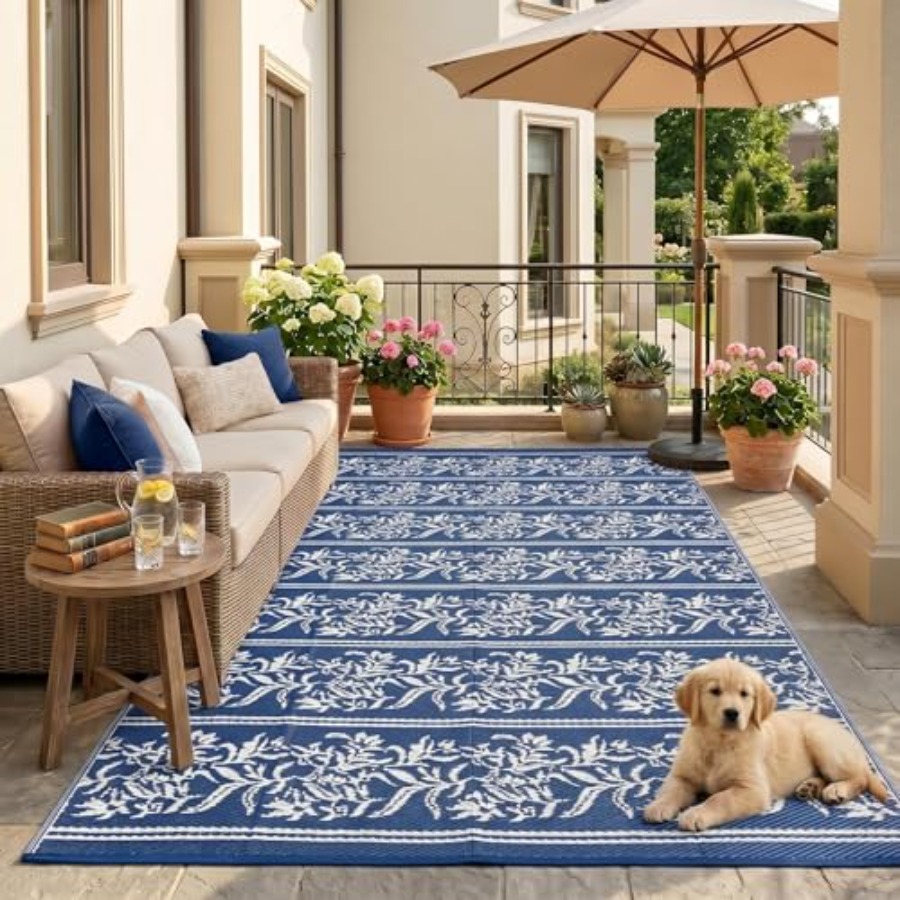 Outdoor Camping Rugs 9X12 - Outdoor Rugs 9x12 Waterproof Reversible Boho