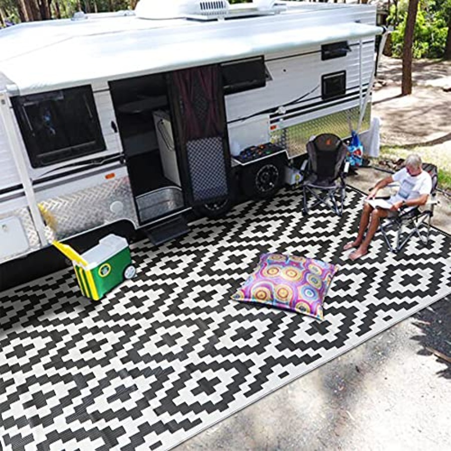 Outdoor Camping Rugs 9X12 - Waterproof Outdoor Rug 9x12 ft for