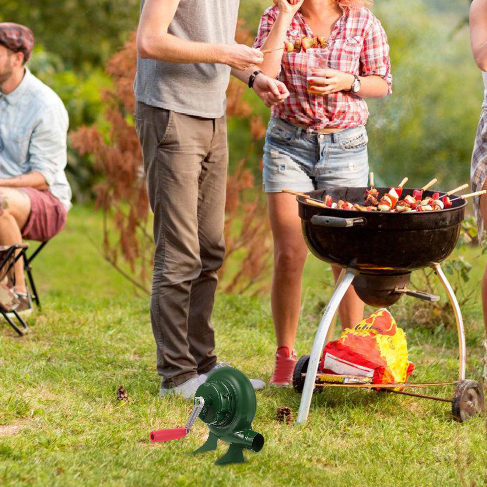 Outdoor Camping Fireplace - Robust Crank Bbq Fan Professional Manual