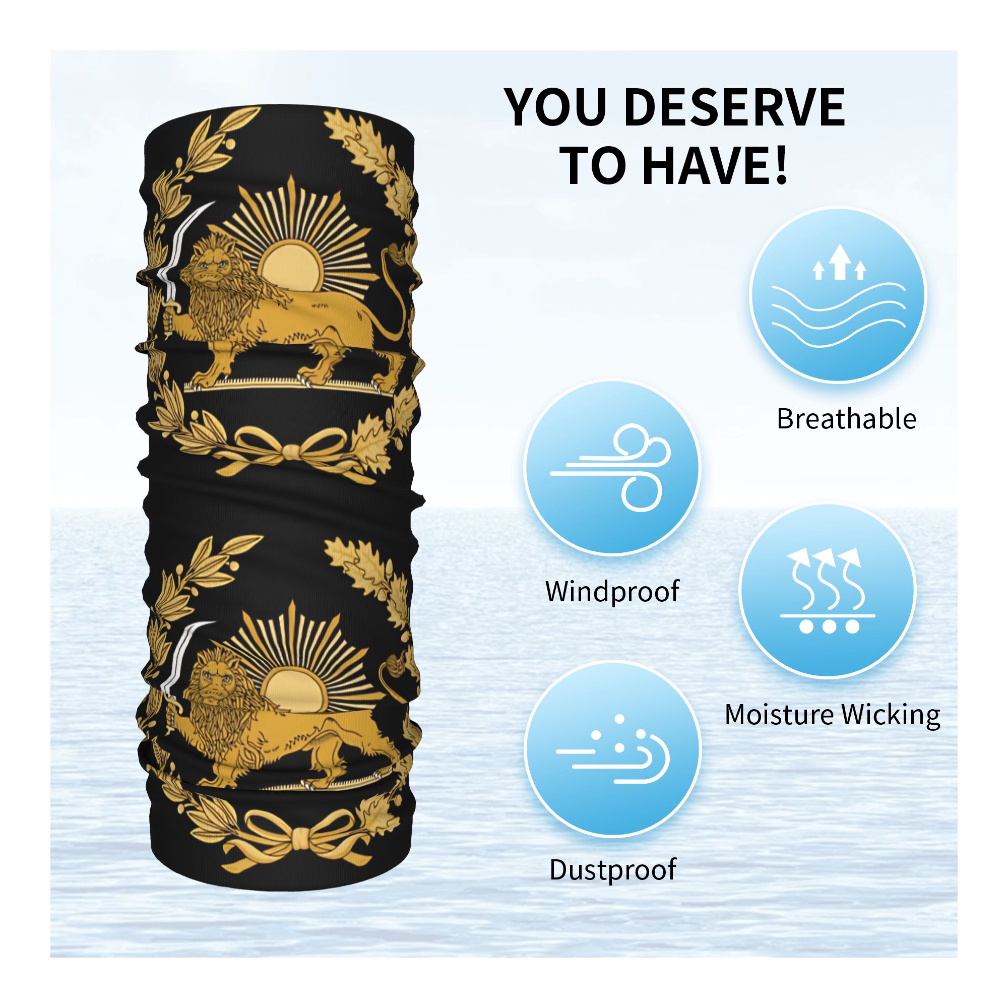 Lion and Sun Emblem of Persia  - Outdoor Camping Logo recension och pris