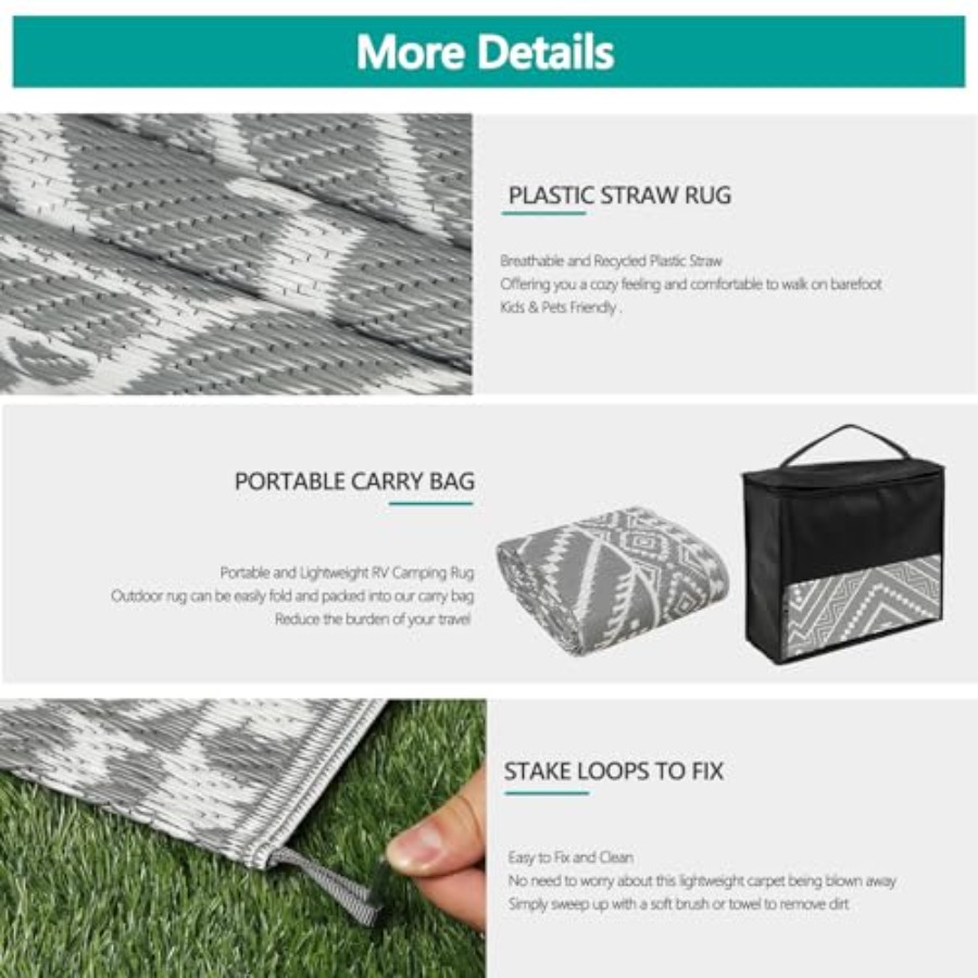 Waterproof Outdoor Rug 9x12 ft - Outdoor Camping Rugs 9X12 recension och pris