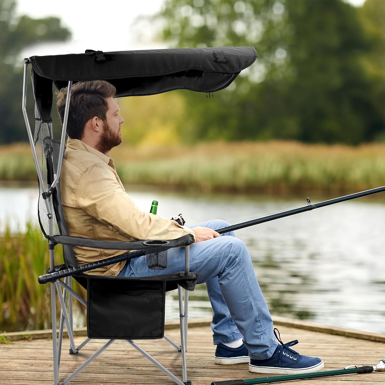 Camping Chairs, with Sunshade  - Outdoor Activities In Camping recension och pris
