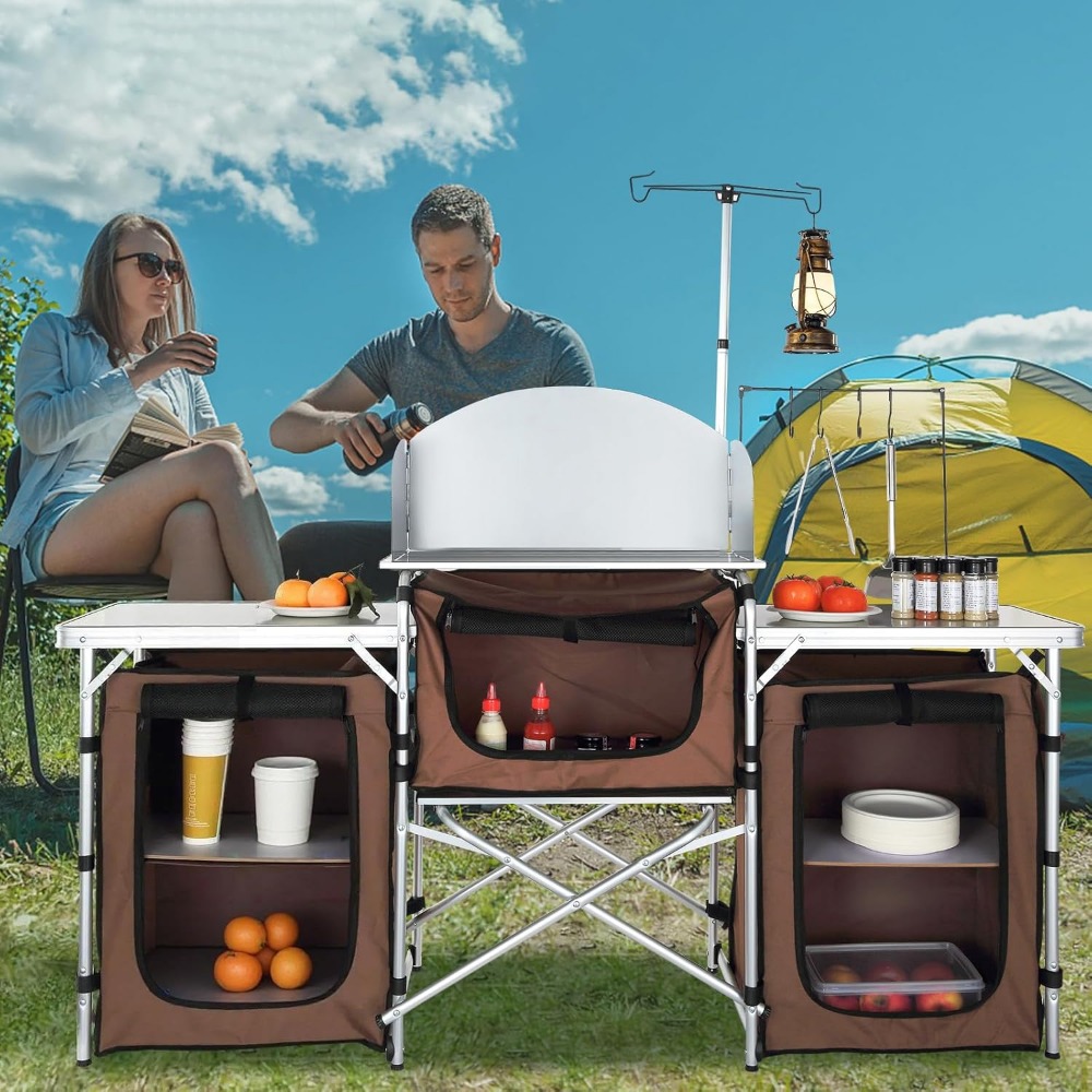 Folding Camping Kitchen Table  - Outdoor Camping Kitchen Setup recension och pris