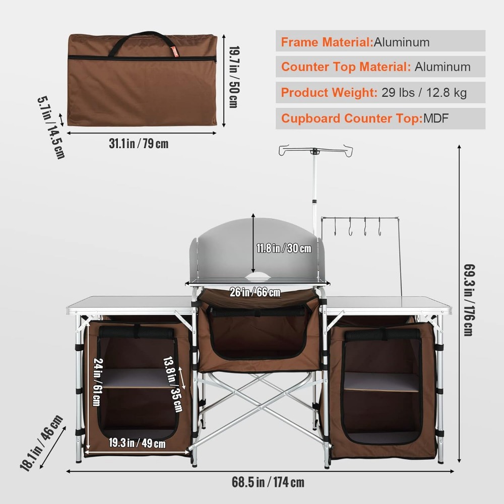 Folding Camping Kitchen Table  - Outdoor Camping Kitchen Setup recension och pris