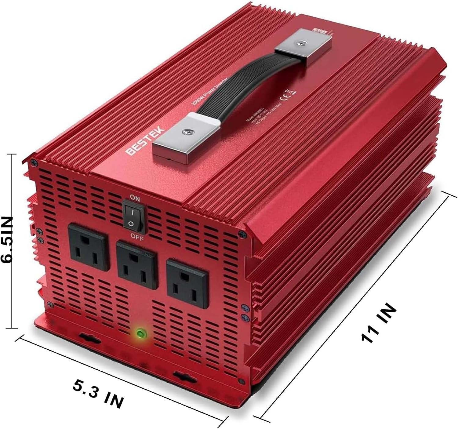 2000W Power Inverter 3 AC Outl - Outdoor Camping List recension och pris
