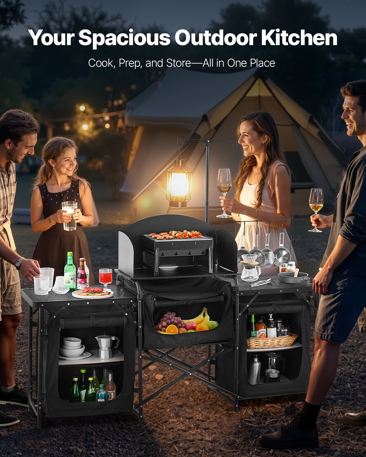 SucceBuy Camping Kitchen Table - Outdoor Camping Kitchen Setup recension och pris