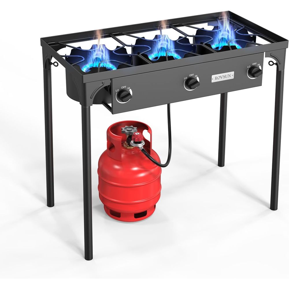 Portable 3-Burner Propane Stov - Outdoor Camping List recension och pris