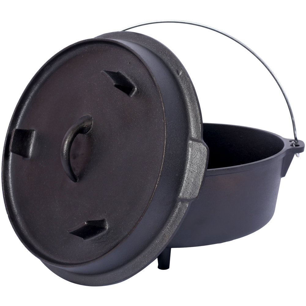 Pre-Seasoned Cast Iron Dutch O - Outdoor Camping Fireplace recension och pris