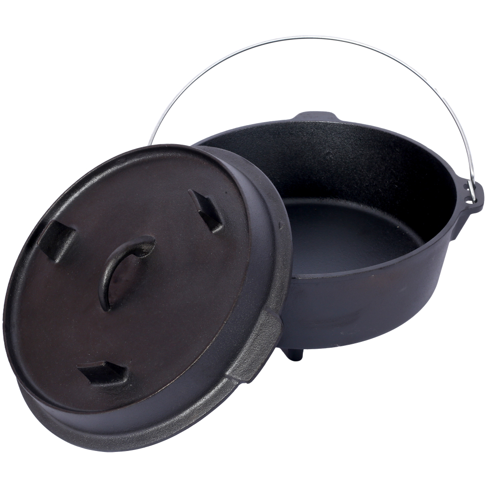 Pre-Seasoned Cast Iron Dutch O - Outdoor Camping Fireplace recension och pris