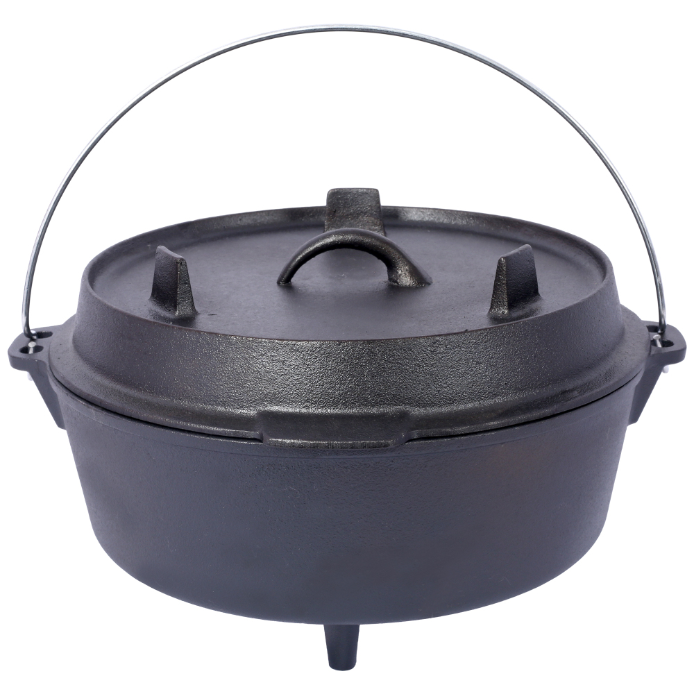Pre-Seasoned Cast Iron Dutch O - Outdoor Camping Fireplace recension och pris