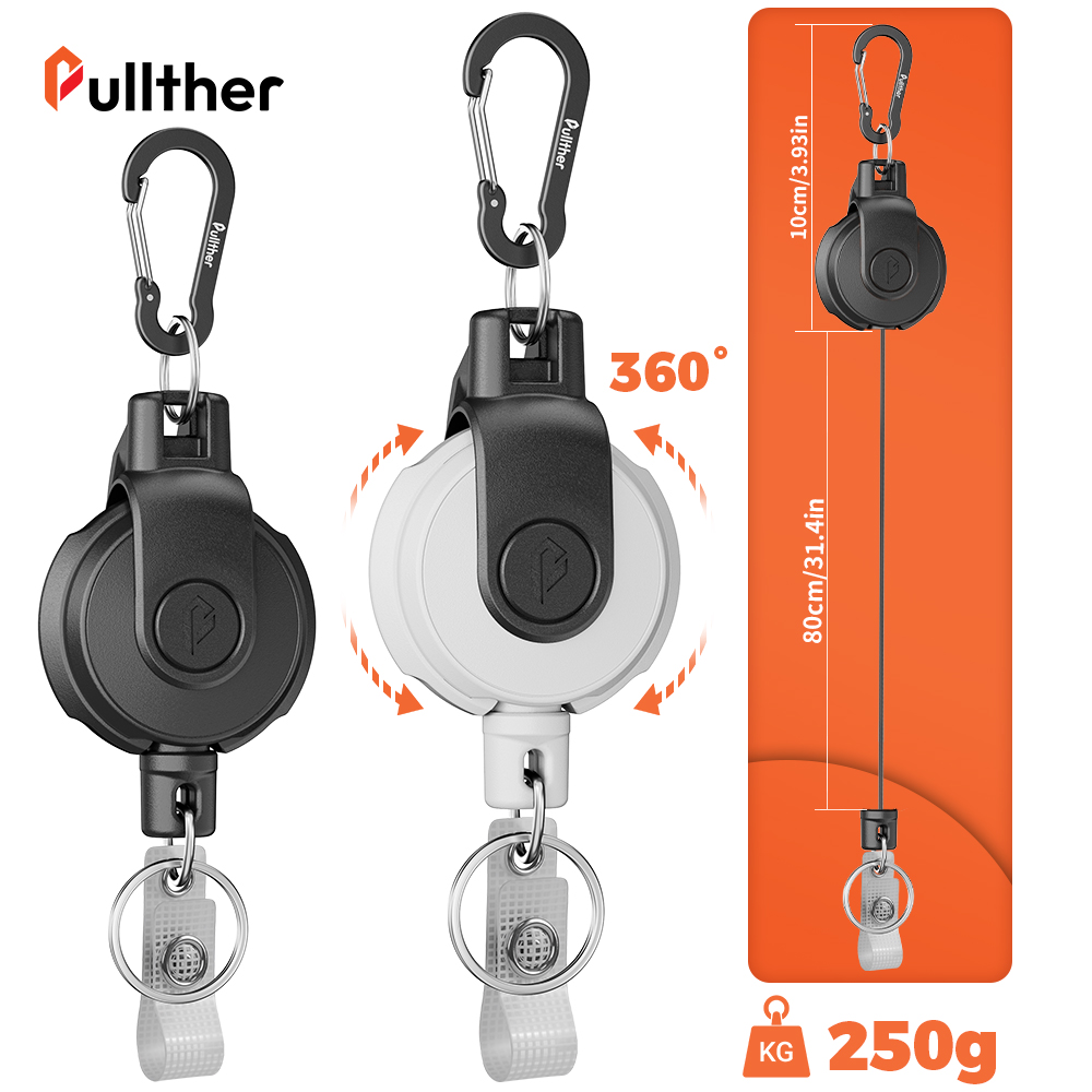 Retractable Key‌ Chain for man - Outdoor Camping Logo recension och pris