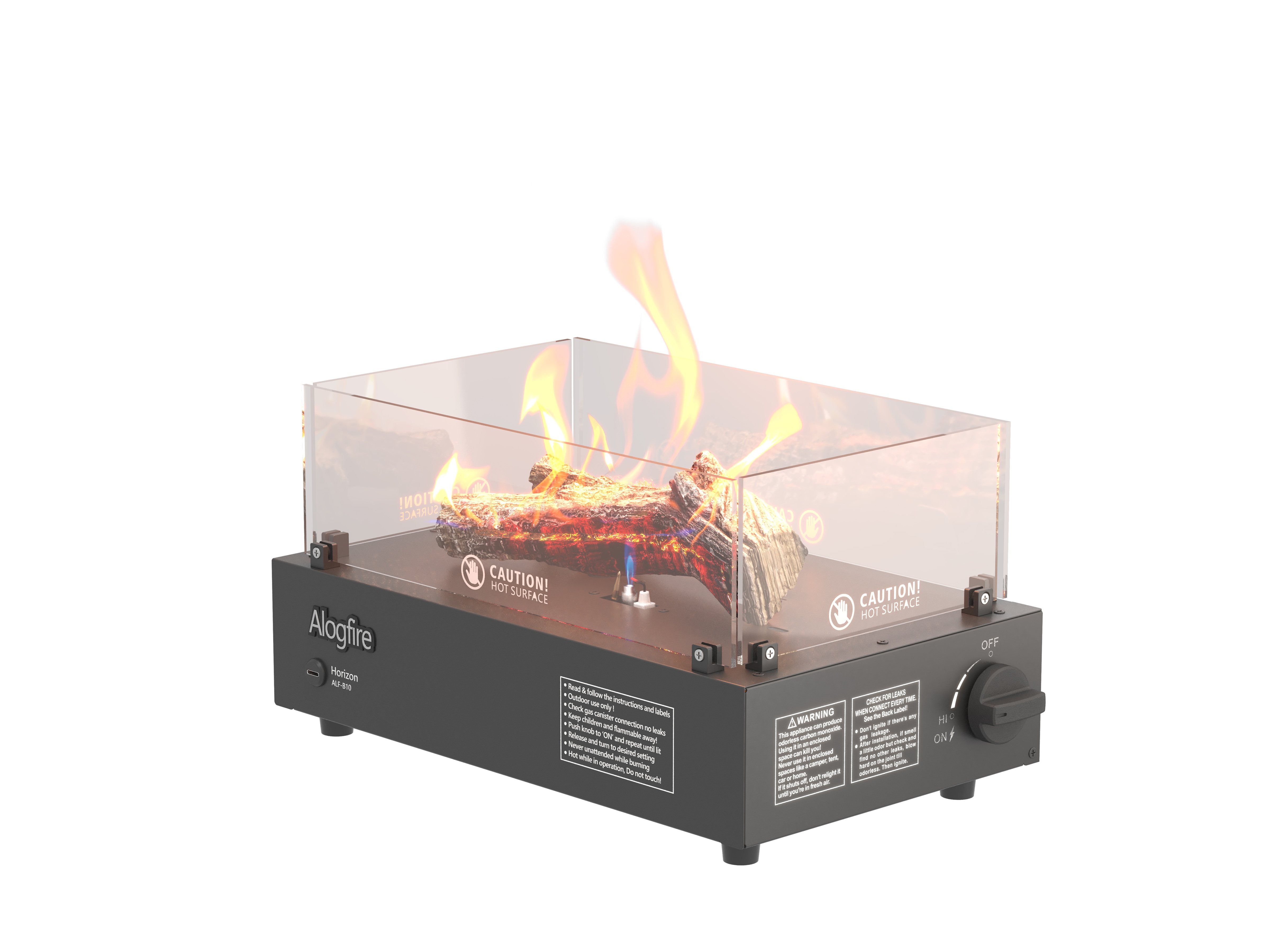 Alogfire Real Flame Smokeless  - Outdoor Camping Fireplace recension och pris