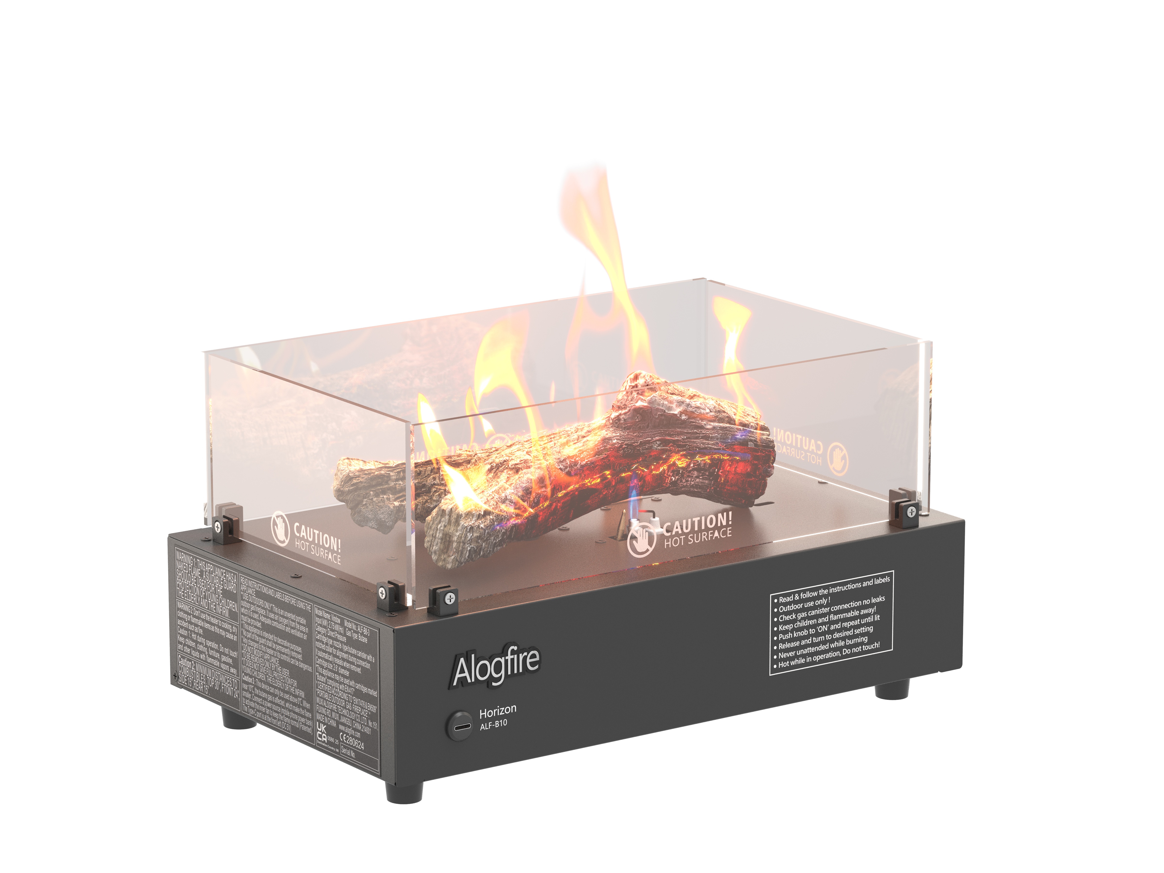 Alogfire Real Flame Smokeless  - Outdoor Camping Fireplace recension och pris