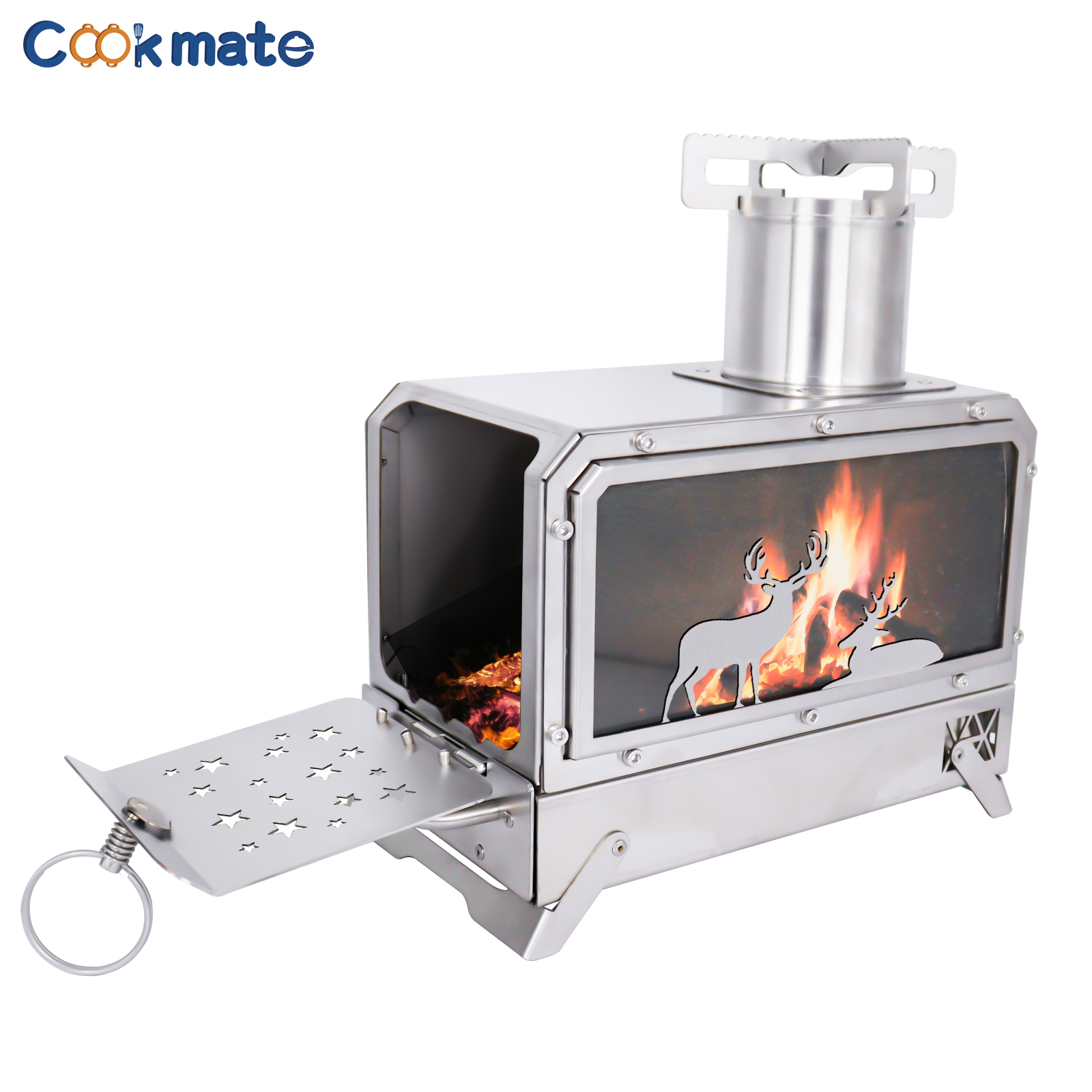 Stainless steel folding firewo - Outdoor Camping Stove recension och pris