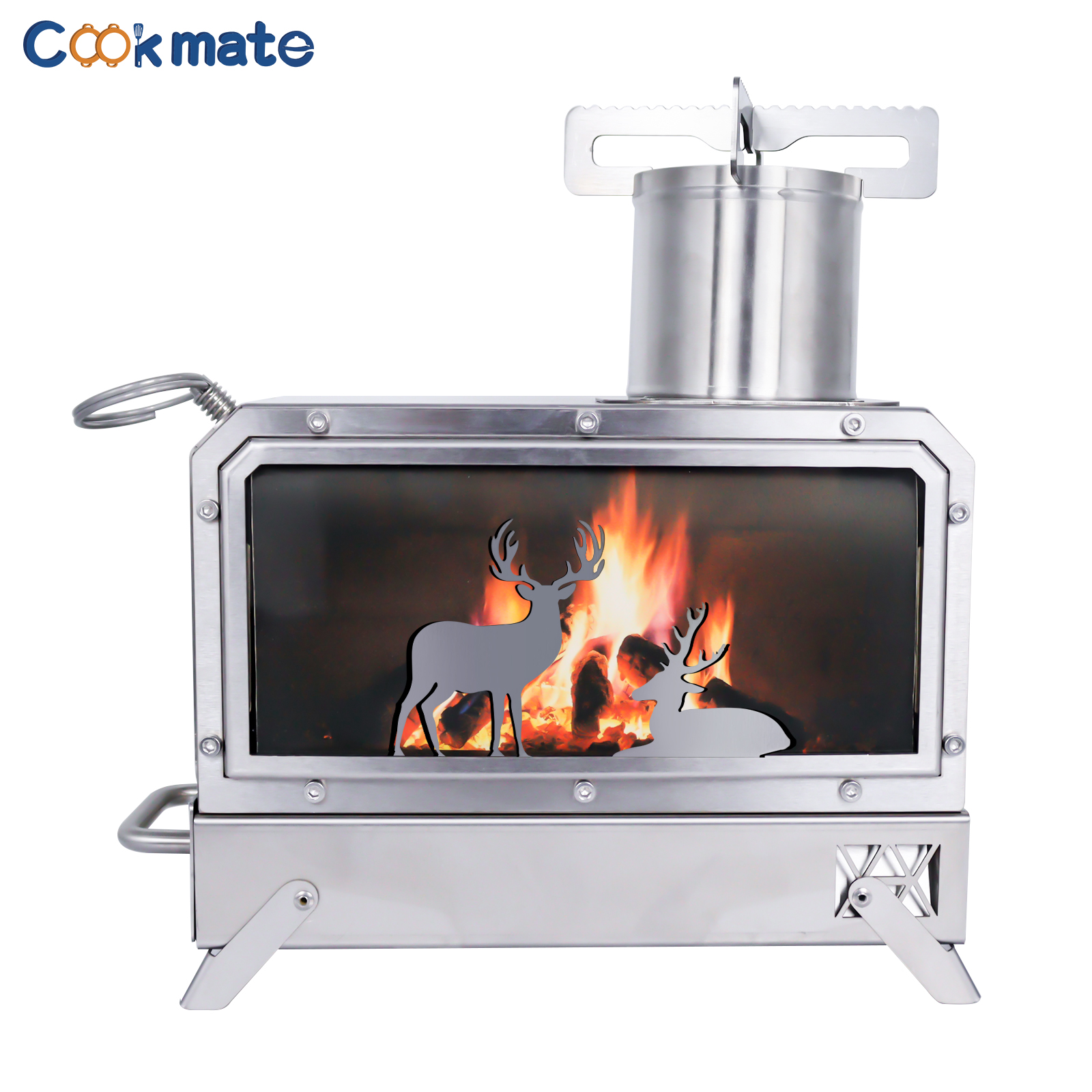 Stainless steel folding firewo - Outdoor Camping Stove recension och pris