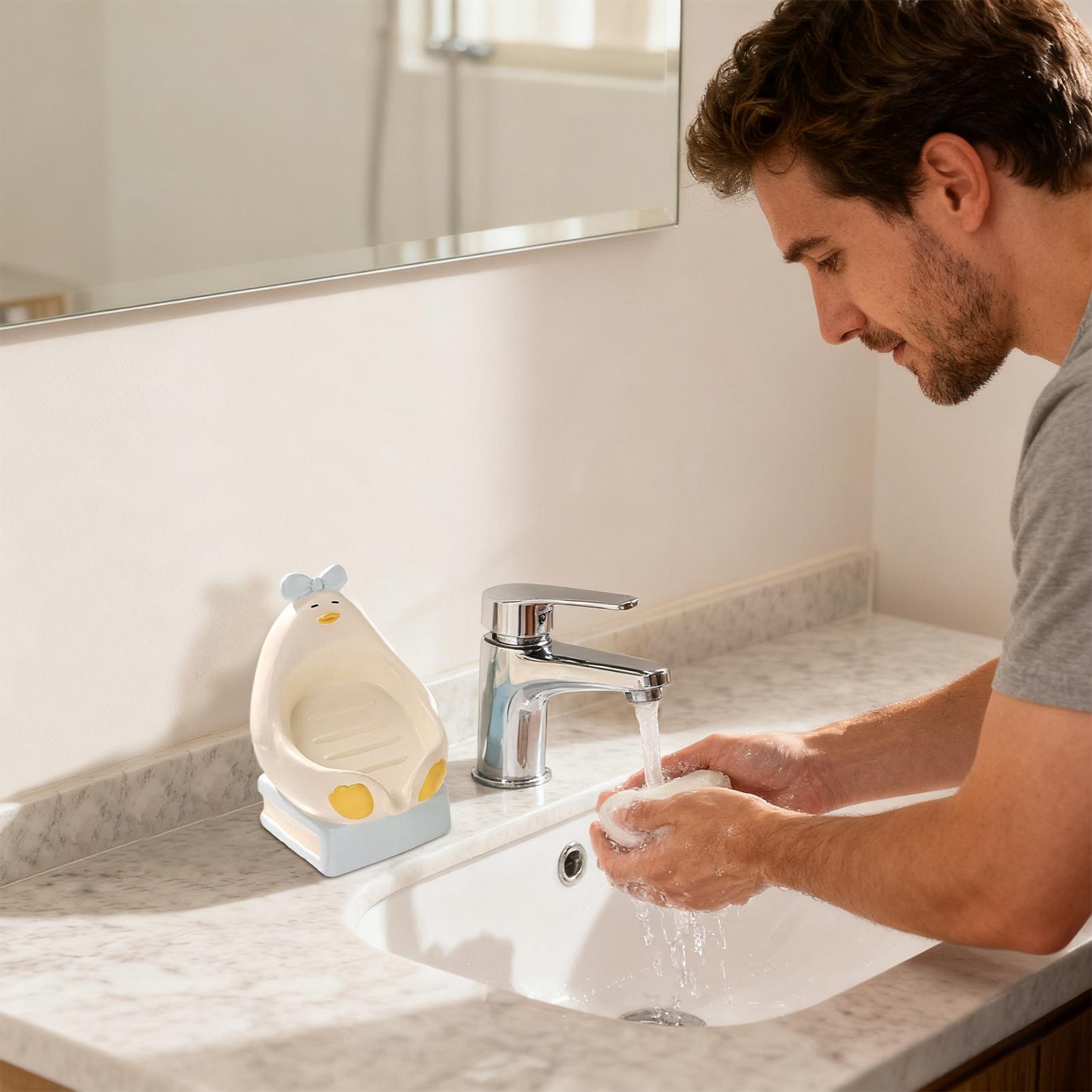 Soap Dish Ceramic Sitting Duck - Outdoor Camping Sink recension och pris
