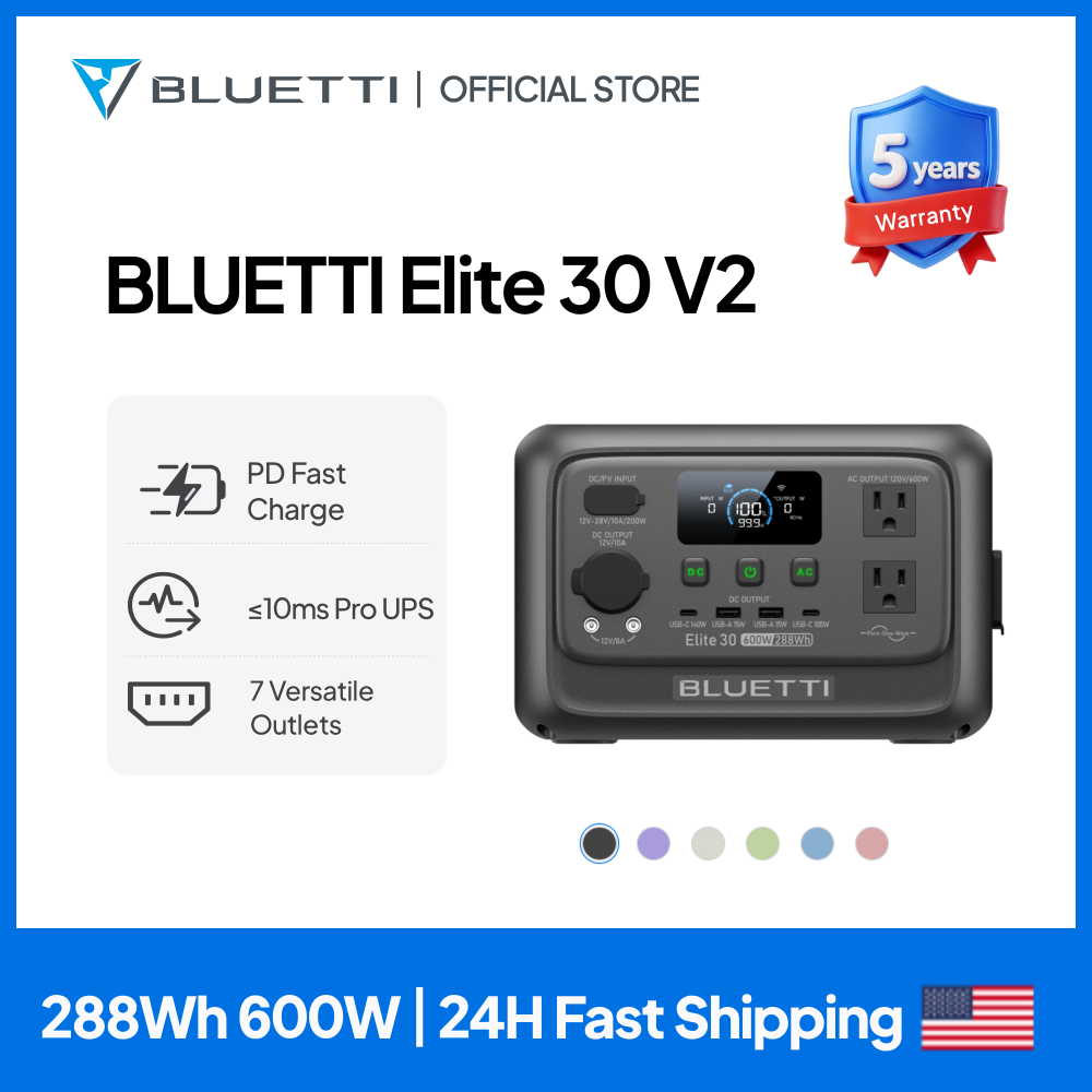 【Renew】BLUETTI Elite 30 V2 Por - Outdoor Camping Kit recension och pris