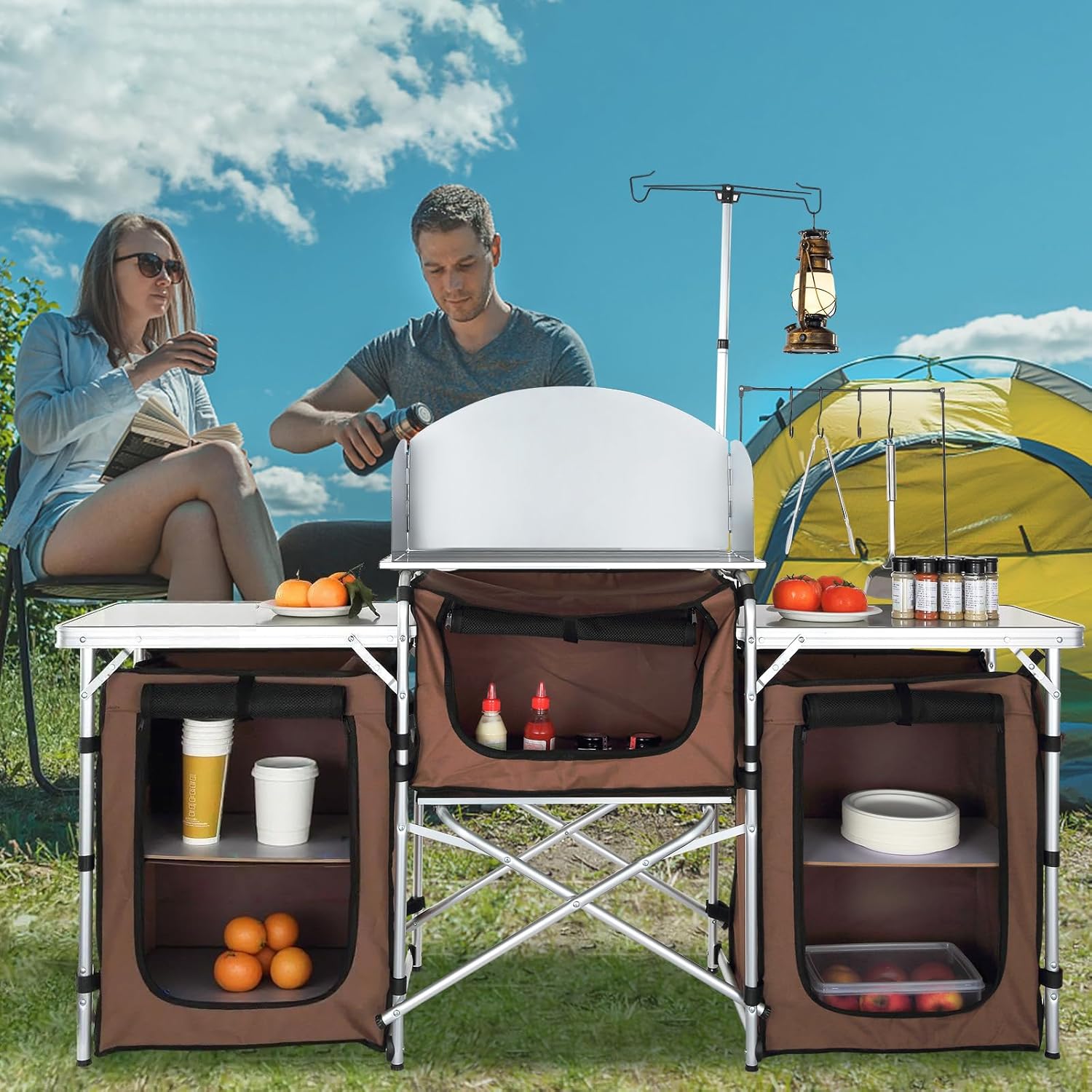 Folding Camping Kitchen Table  - Outdoor Camping Kitchen Setup recension och pris