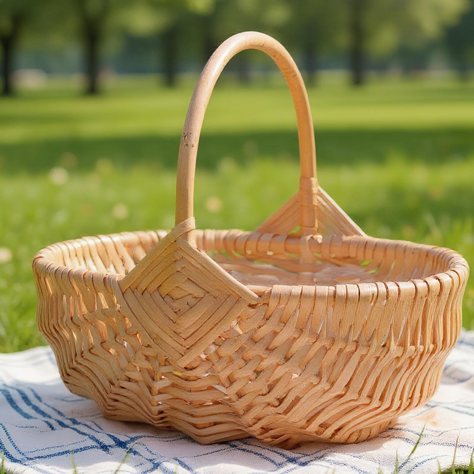 Woven Wicker Picnic Basket Wit - Outdoor Activities In Camping recension och pris