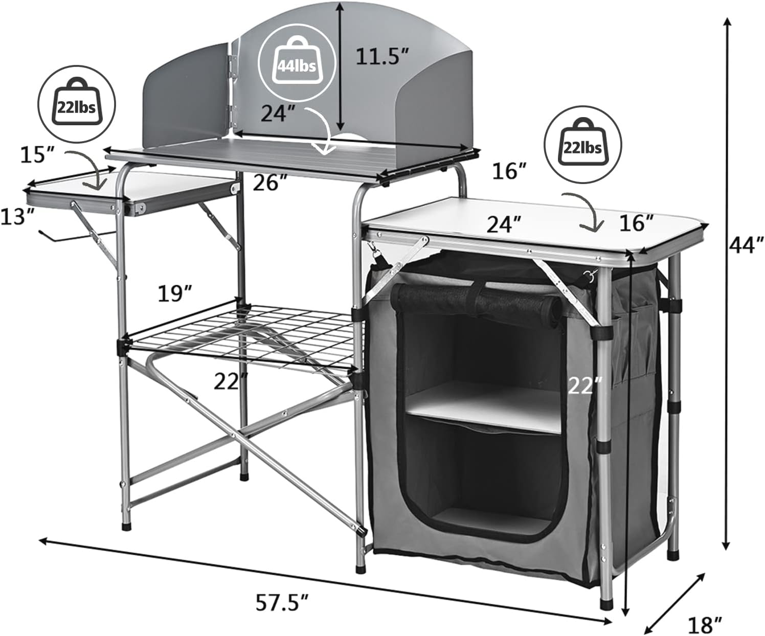 Folding Camping Kitchen Table  - Outdoor Camping Kitchen Setup recension och pris
