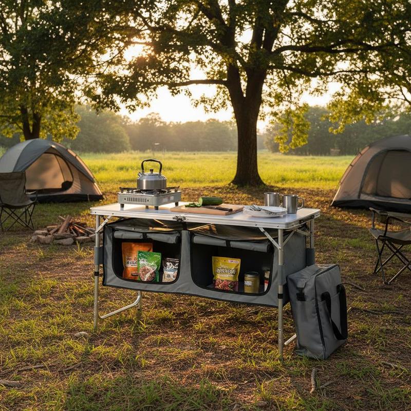 Camping Kitchen Table, Quick s - Outdoor Camping Kitchen Setup recension och pris