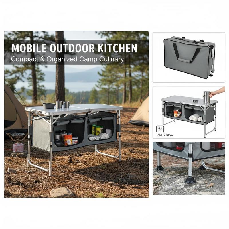 Camping Kitchen Table, Quick s - Outdoor Camping Kitchen Setup recension och pris