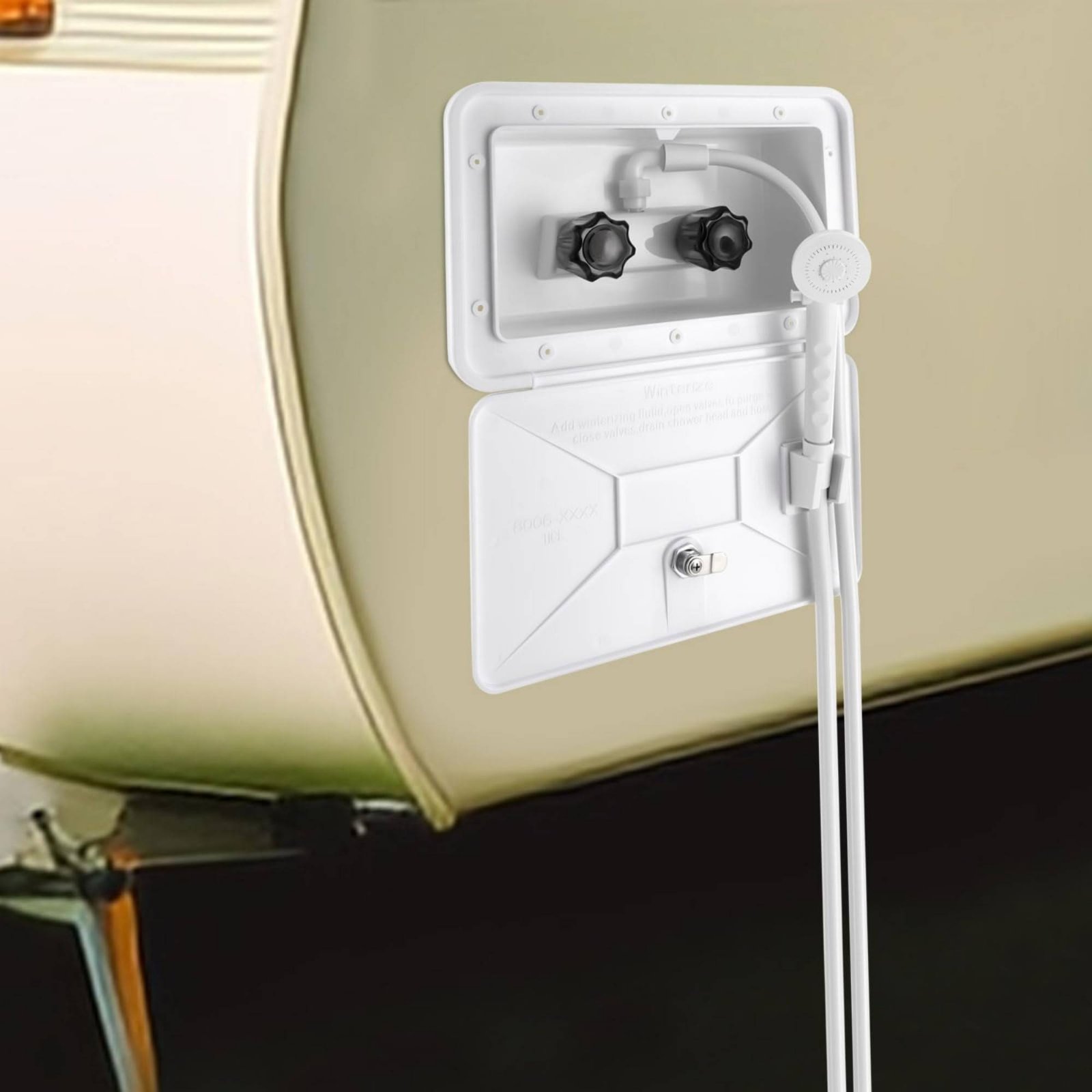 RV Exterior Shower Box Compact - Outdoor Camping Kit recension och pris