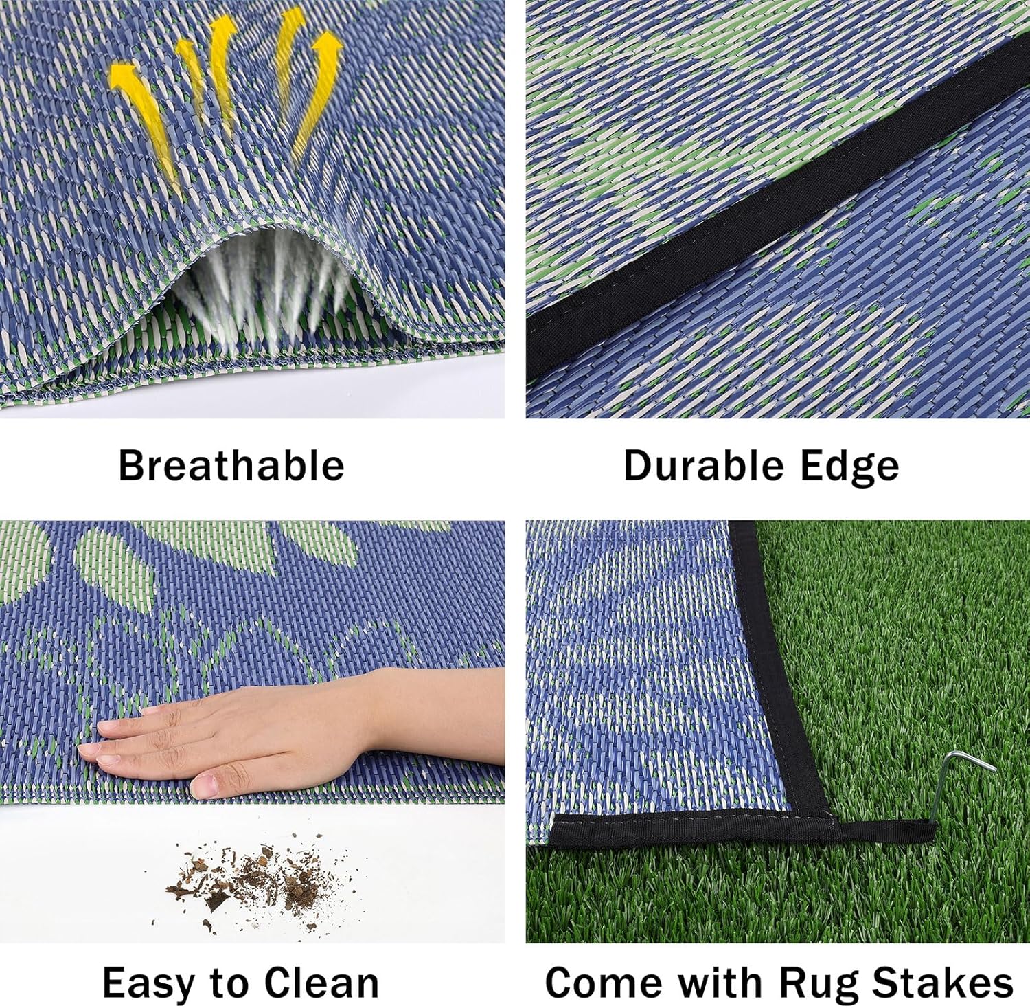 Reversible Waterproof Outdoor  - Outdoor Camping Rugs 9X12 recension och pris
