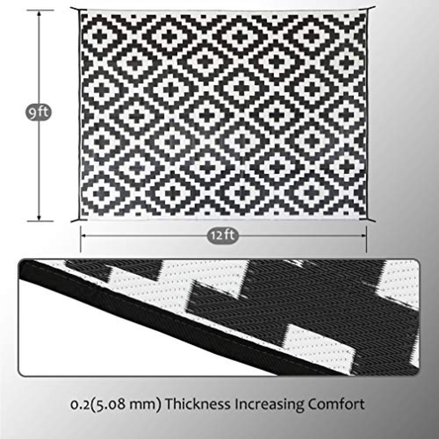 Waterproof Outdoor Rug 9x12 ft - Outdoor Camping Rugs 9X12 recension och pris