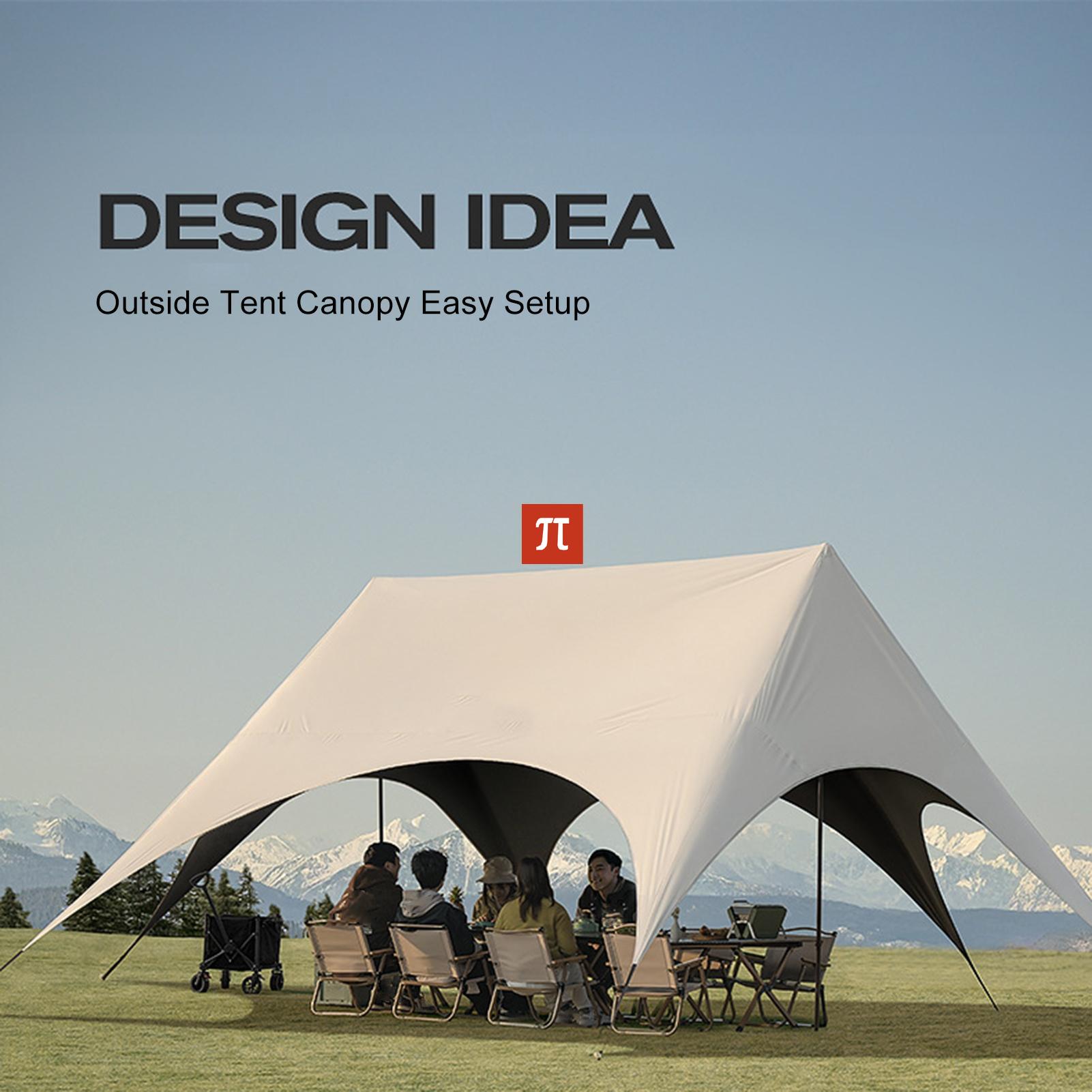 ACamping Gazebo Hexagonal Rain - Outdoor Camping Canopy recension och pris