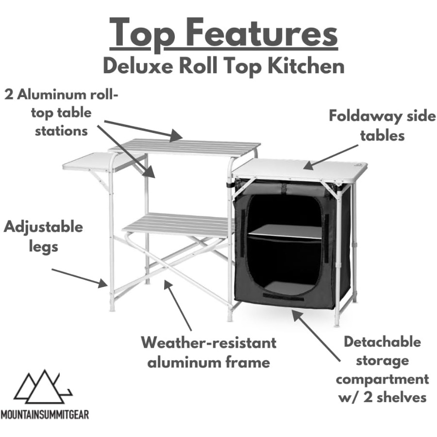 Deluxe Roll Top Kitchen Table  - Outdoor Camping Kitchen Setup recension och pris