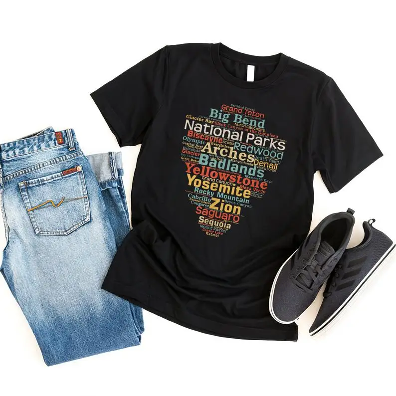 National Parks Shirt, List Wor - Outdoor Camping List recension och pris