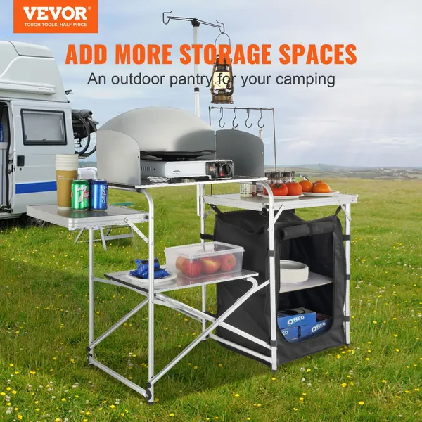Camping Kitchen Table, Folding - Outdoor Camping Kitchen Setup recension och pris