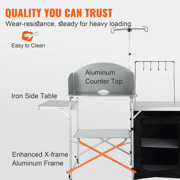 Camping Kitchen Table, Folding - Outdoor Camping Kitchen Setup recension och pris