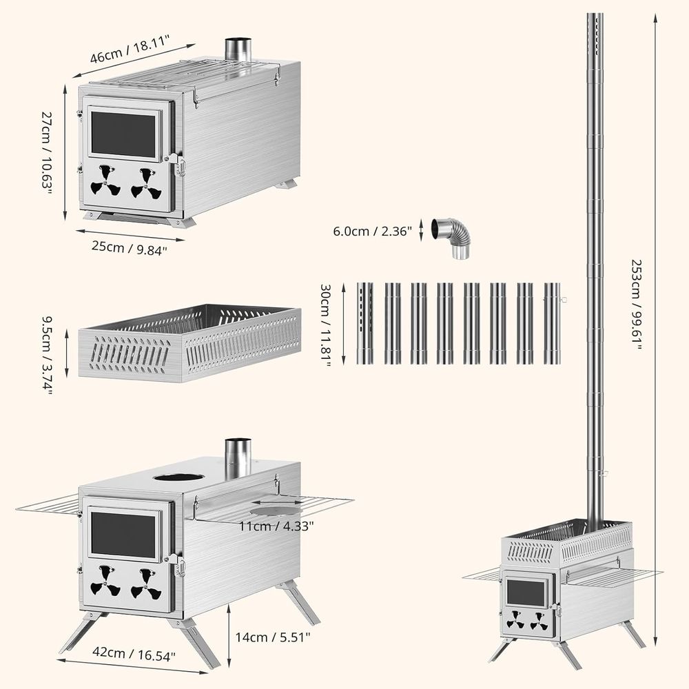 Portable Outdoor Camping Wood  - Outdoor Camping Stove recension och pris