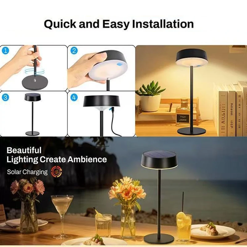 Solar Table Lamp Dimmable LED  - Camping Solar Lantern recension och pris