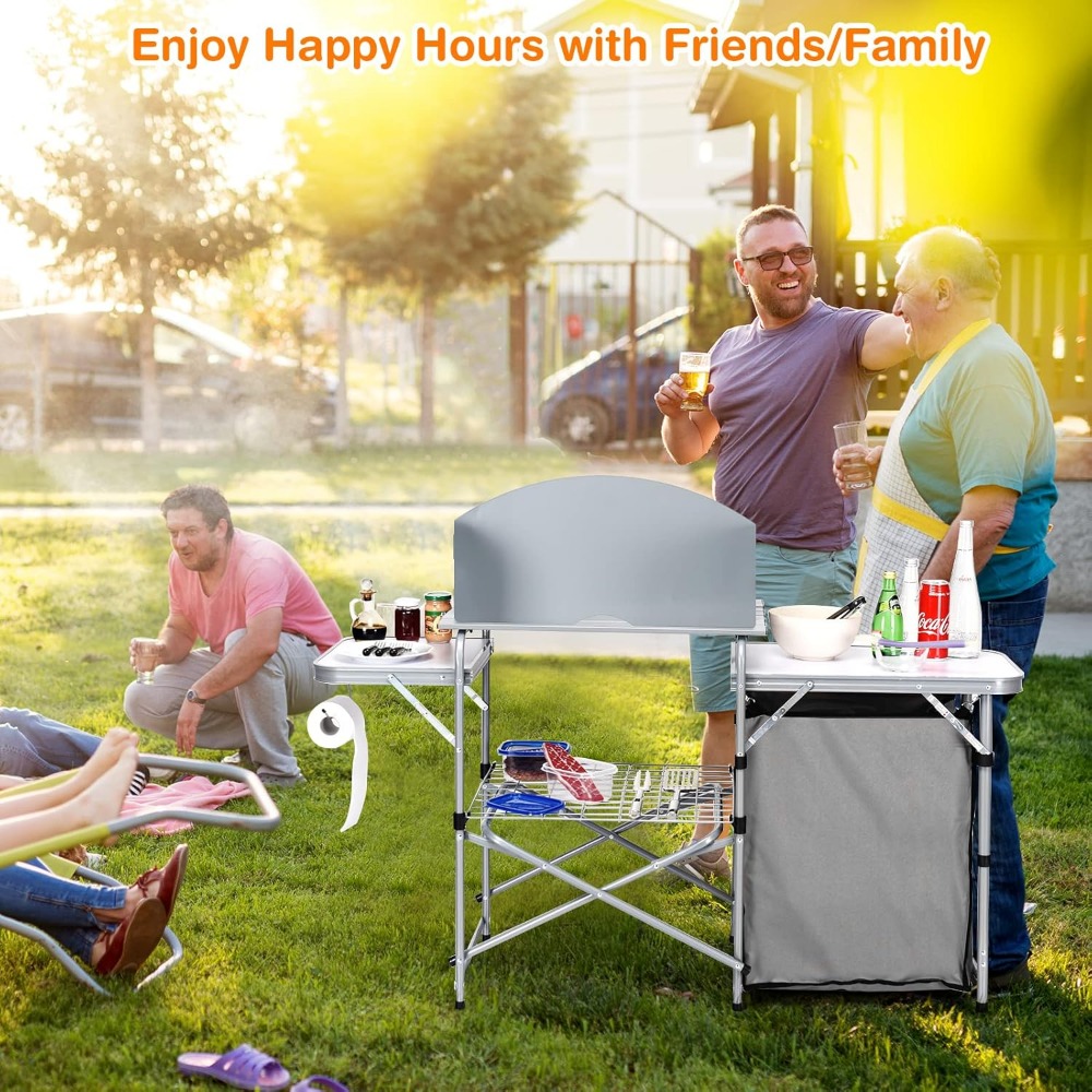 Folding Camping Kitchen Table, - Outdoor Camping Kitchen Setup recension och pris