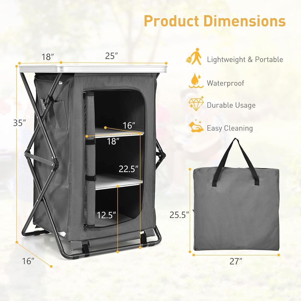 Portable 35 Outdoor Camping Ki - Outdoor Camping Kitchen Setup recension och pris