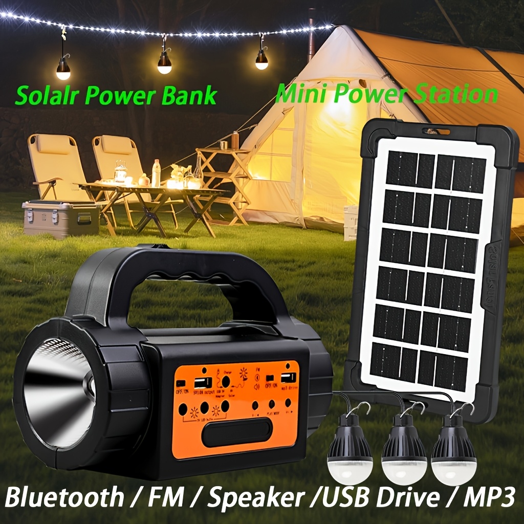 Solar Rechargeable Camping Lig - Outdoor Camping Kit recension och pris