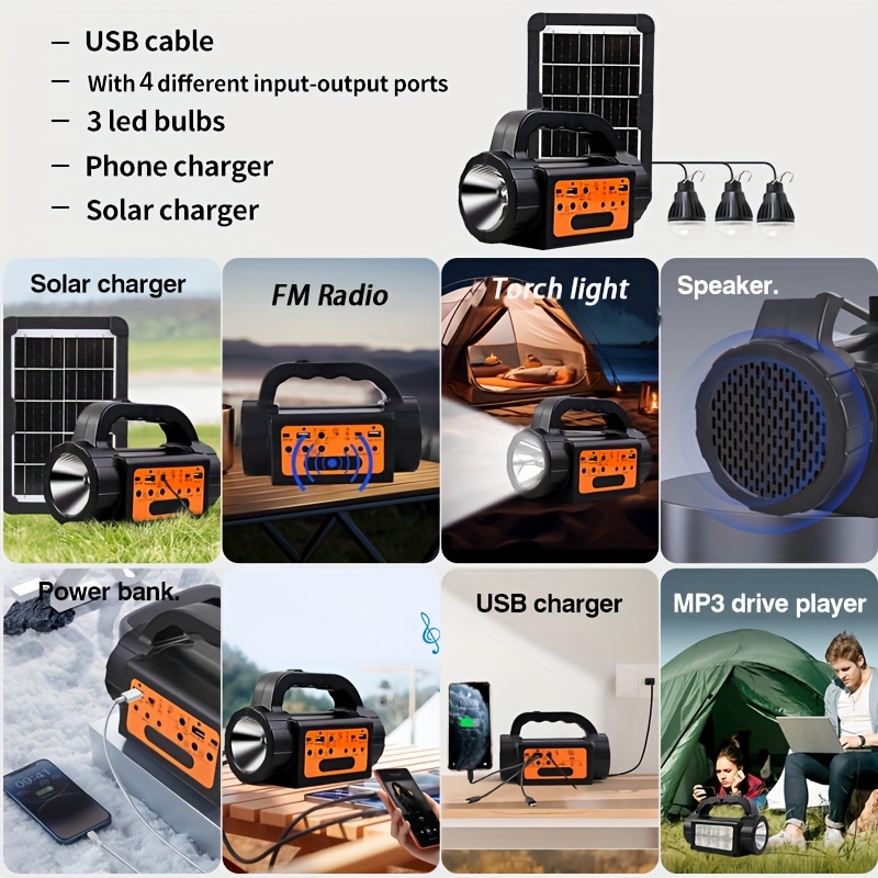 Solar Rechargeable Camping Lig - Outdoor Camping Kit recension och pris