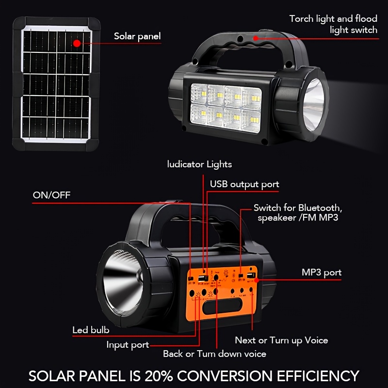 Solar Rechargeable Camping Lig - Outdoor Camping Kit recension och pris
