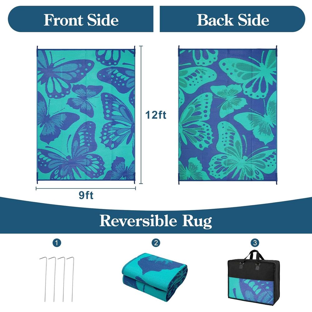 Reversible Outdoor Rug 9x12, P - Outdoor Camping Rugs 9X12 recension och pris