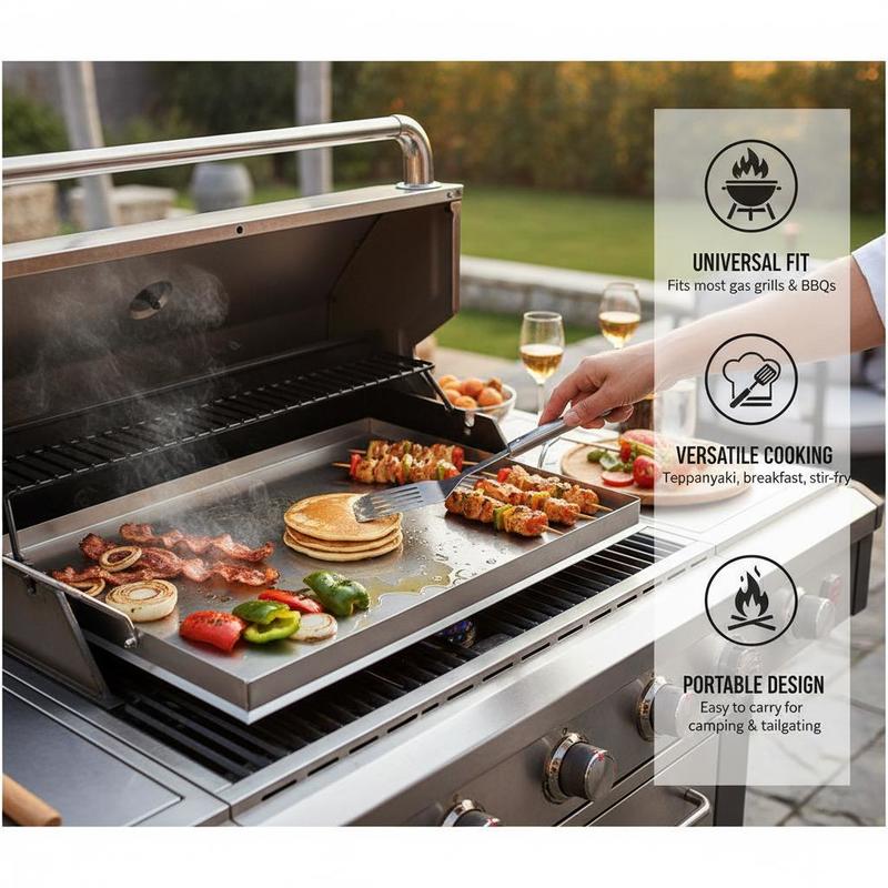 Flat Top Grill Plate 23x16 inc - Outdoor Camping Tools recension och pris