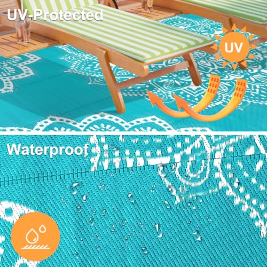 Waterproof Outdoor Rug 9x12 ft - Outdoor Camping Rugs 9X12 recension och pris