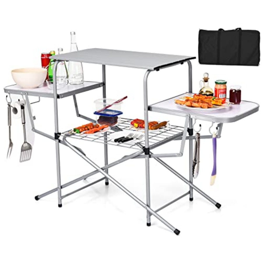 Folding Grill Table with 26''  - Outdoor Camping Kitchen Setup recension och pris