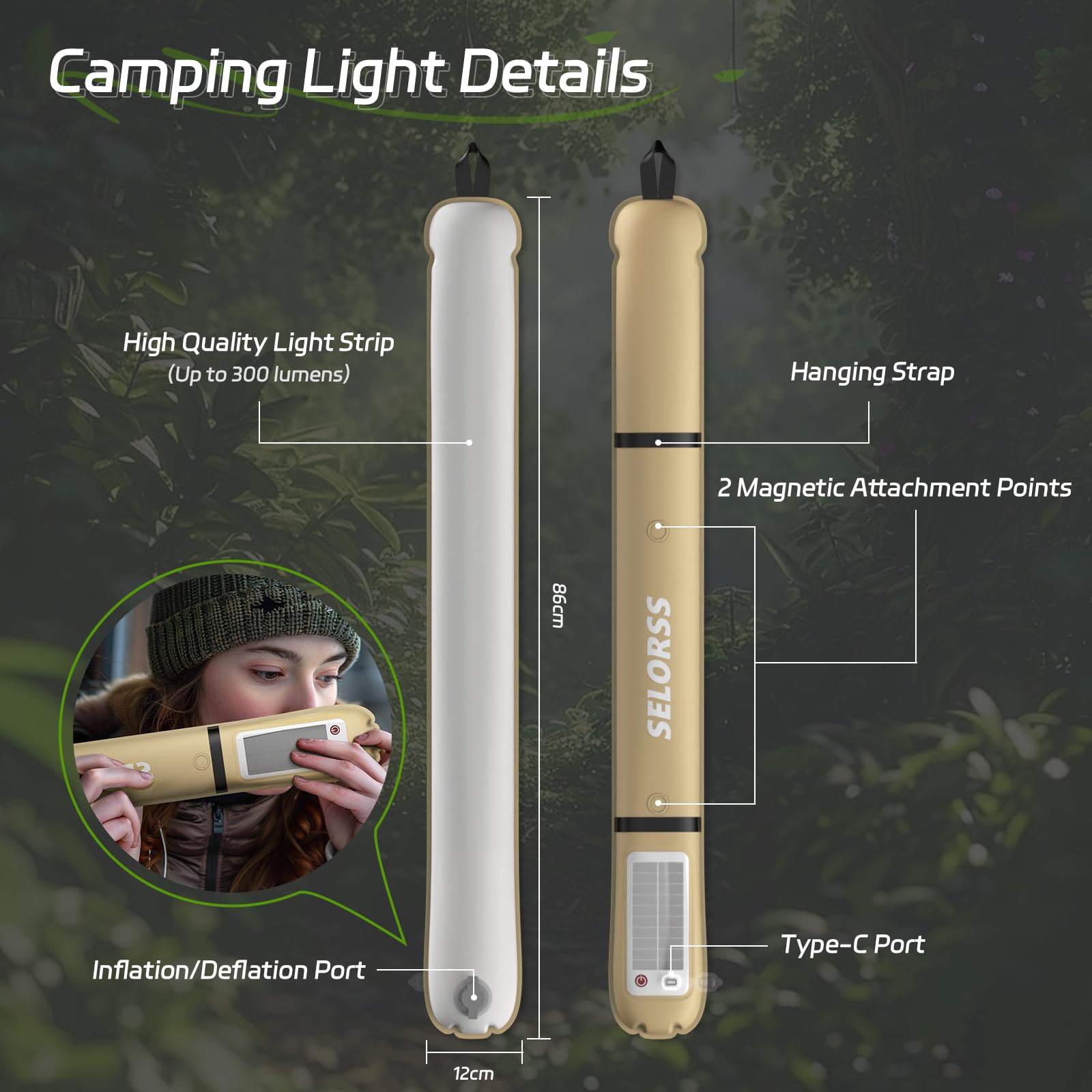 SELORSS Solar Camping Lantern  - Camping Solar Lantern recension och pris