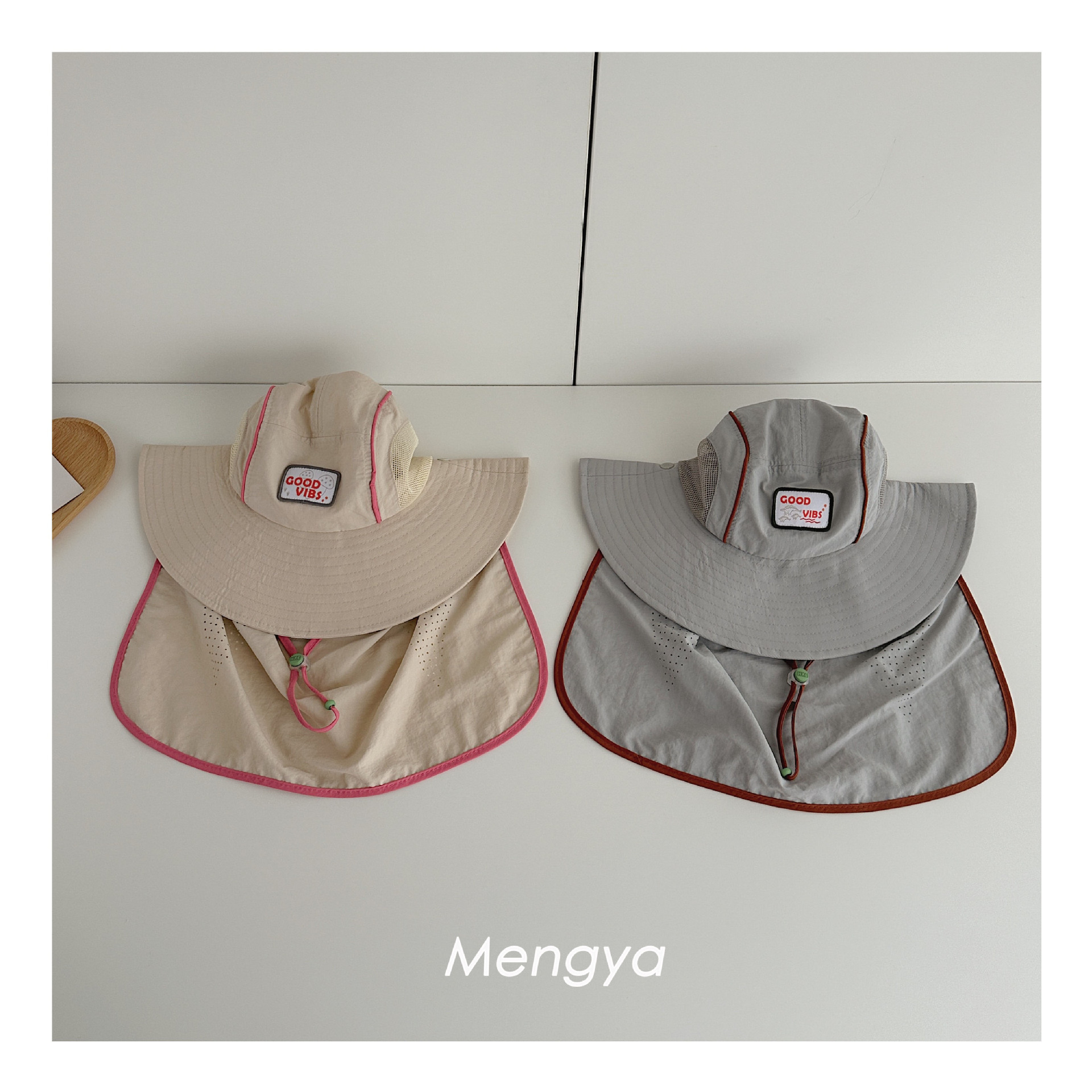 baby boys girls Stitching Mesh - Camping Outdoor Quick Drying Sun Neck Protection Cap Hat recension och pris