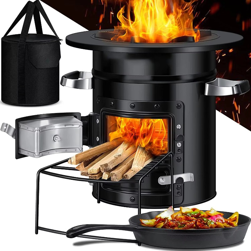【Popular】Two Doors Firewood Bu - Outdoor Camping Stove recension och pris